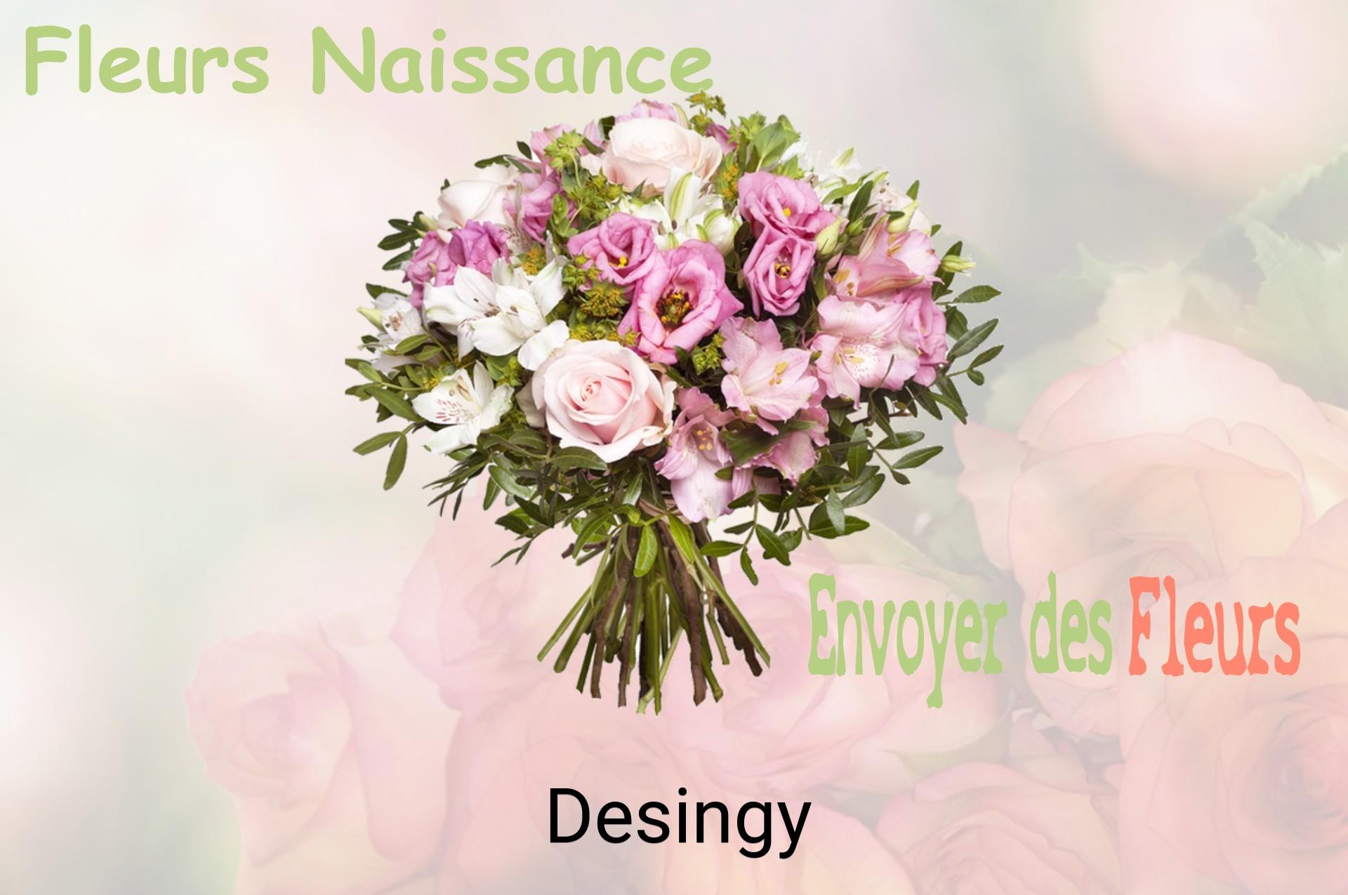 Bouquet de fleurs de naissance livré à Desingy